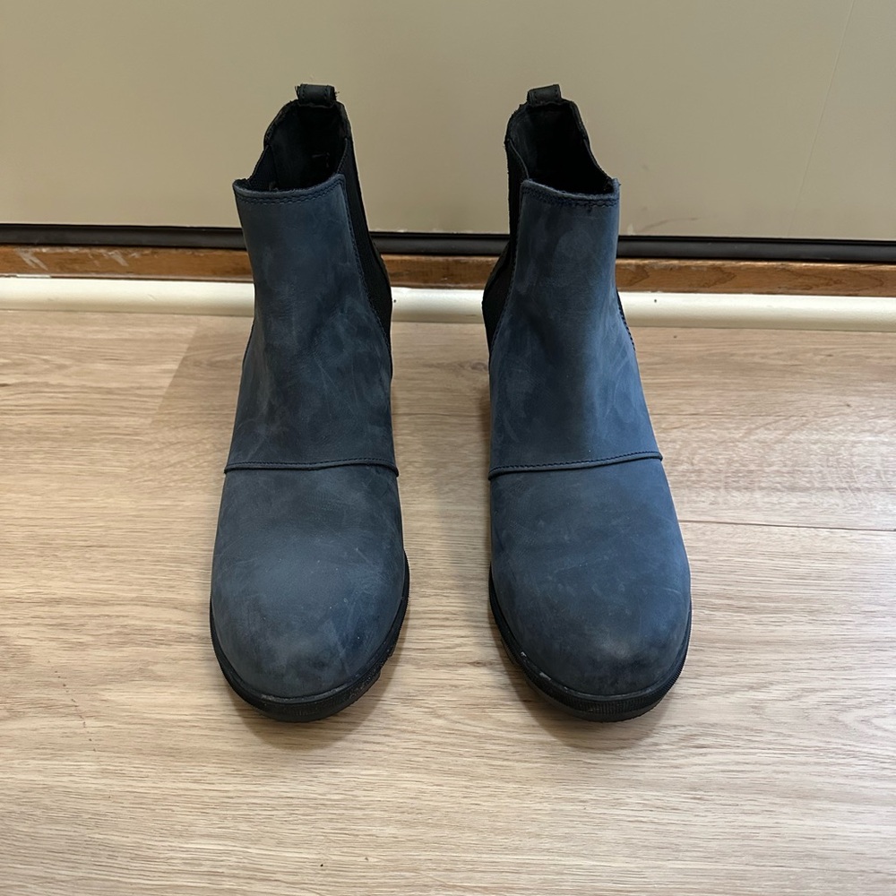 Sorel Joan of Arctic Wedge II Chelsea Boot size 10 Blue Black - Picture 3 of 8